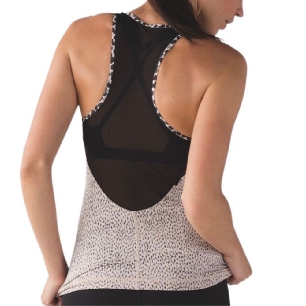 Lululemon Dance To Yoga Tank Dottie Dash Grain Black / Black